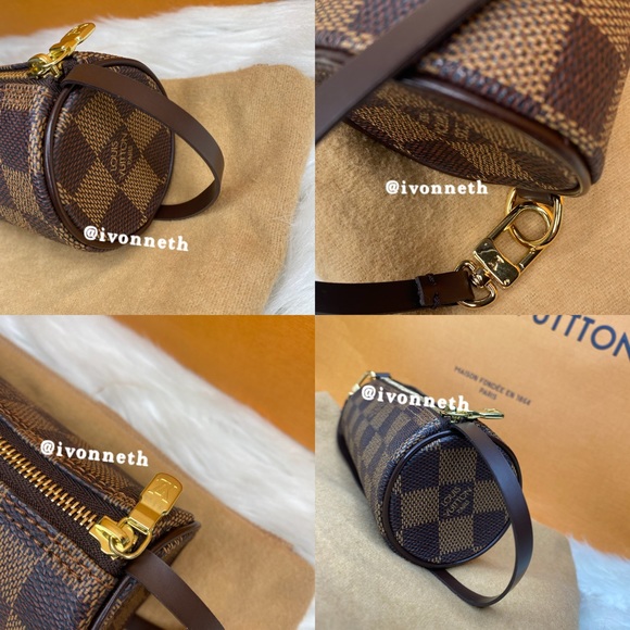 2 BAG SET 2 Louis Vuitton Damier Ebene Papillon 30 Roll Bag and Mini Bag Set - Picture 12 of 15